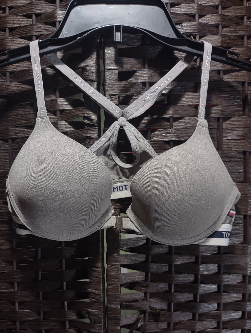 Tommy Hilfiger Gray Push-up Bra Front Closure Size 34A